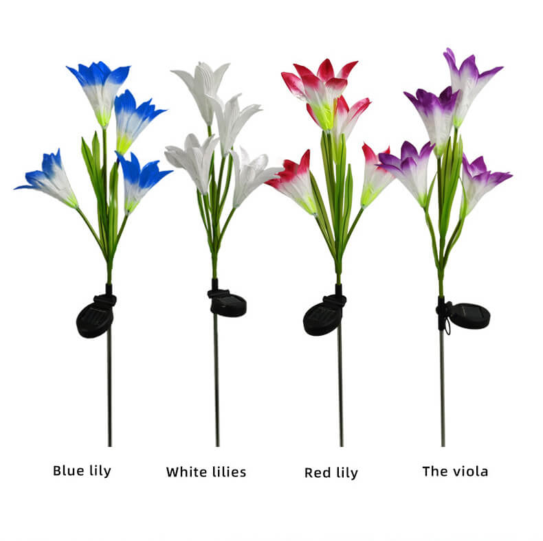 describe of solar lily flower lights 1