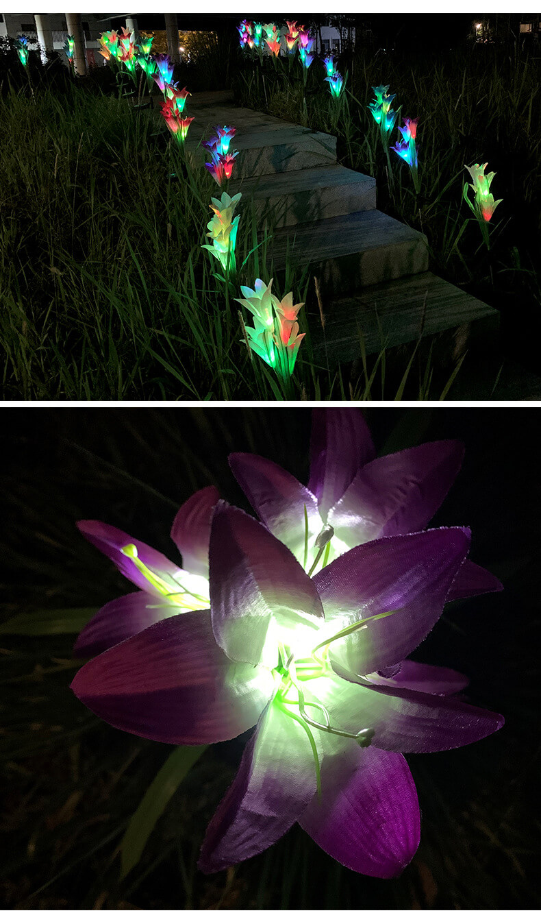 describe of solar lily flower lights 5