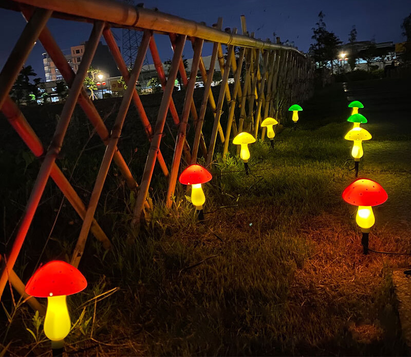 mushroom solar garden lights 19