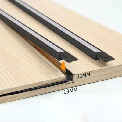 Built-in magnetic bookcase light strip