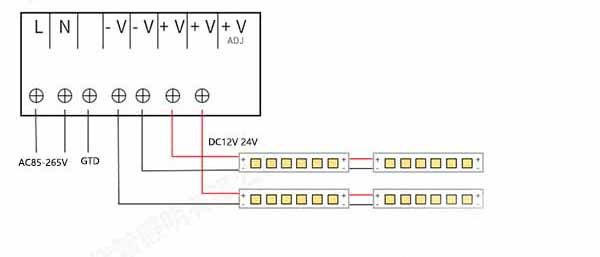 Multiple Strip Lights Power Connection