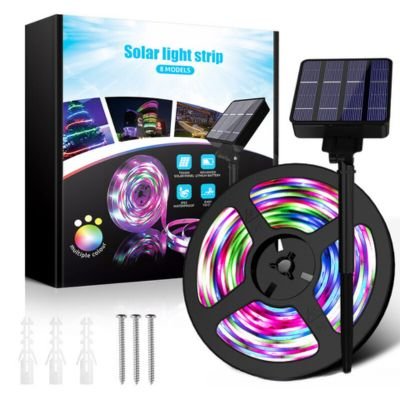 solar powered outdoor RGB strips