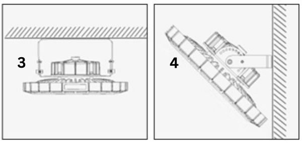 UFO high bay light mount step 3-4