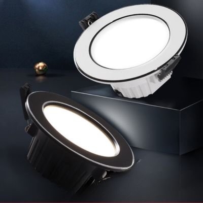 Circular simplicity white & black LED downlight