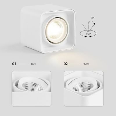 square adjustable downlight