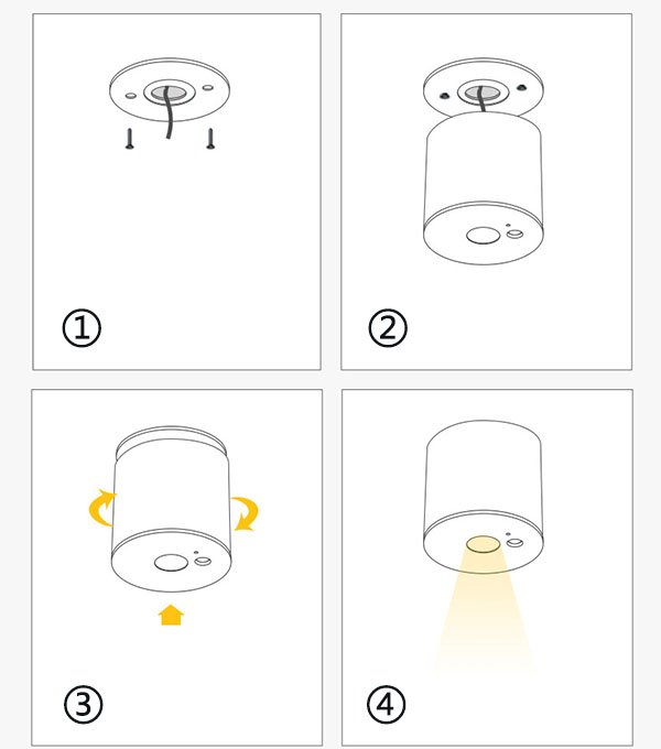 Surface downlight installation