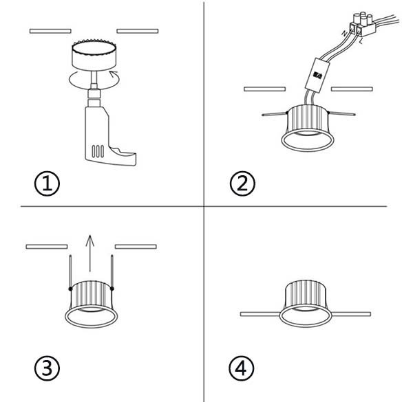 recessed lighting installation