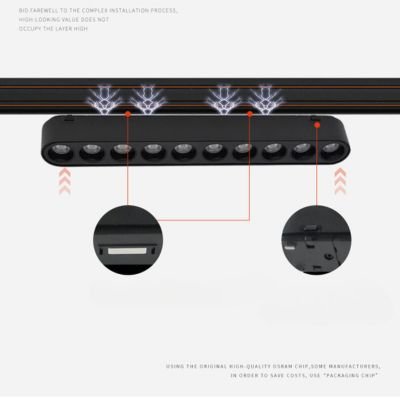 Easy to install of magnetic track lighting 3
