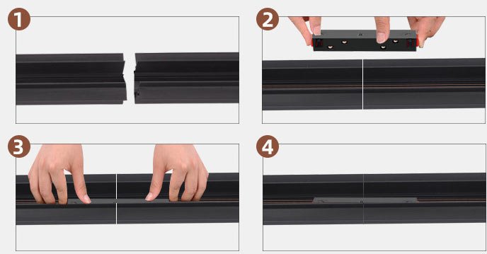 Recessed Magnetic Track Lighting Installation 5