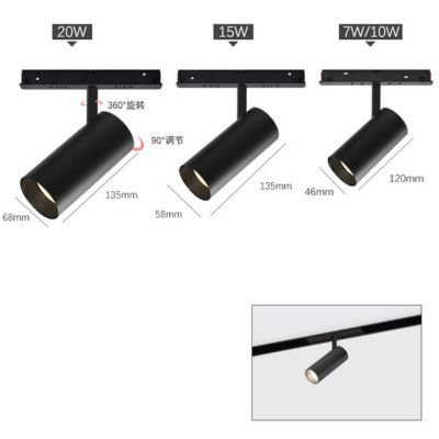 Recessed adjustable magnetic track Spot lighting 7W-20W