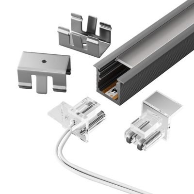 Solder-free recessed cabinet lights