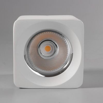 Square surface-mounted ceiling spotlights