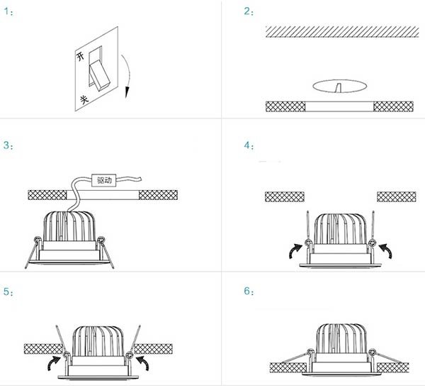 ceiling light installation diagram 1