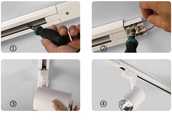 led track light installation 1