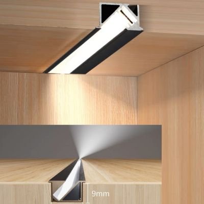 recessed 45° cabinet lights