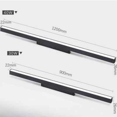recessed magnetic track linear lighting 30W-40W