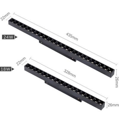 recessed magnetic track linear spotlight 24W-18W