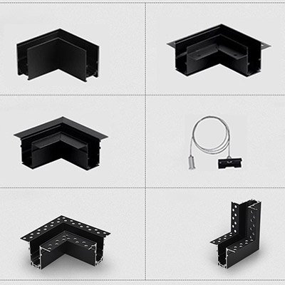 recessed track connectors