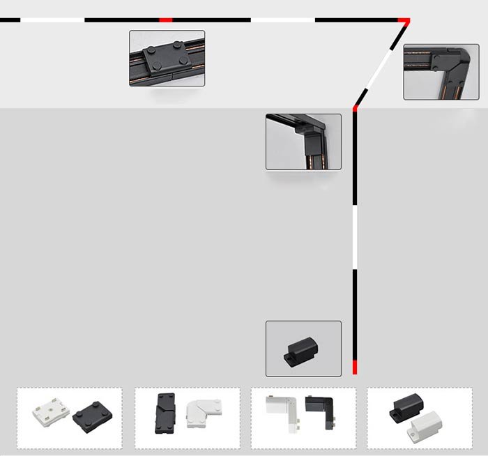 surface mount magnetic track lighting installation 3