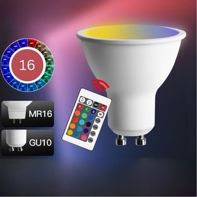 7 colors RGB GU10 with remoter