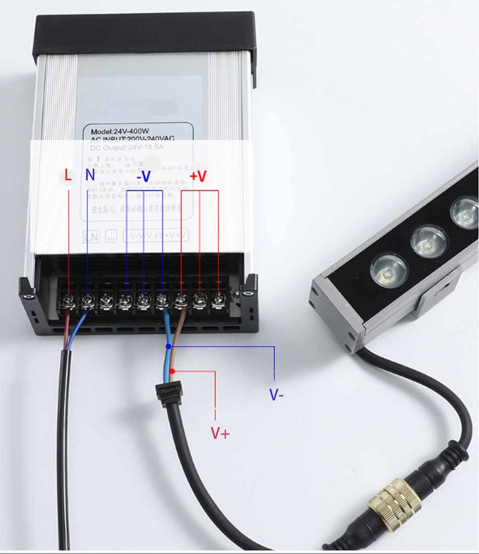 regular LED washer wiring