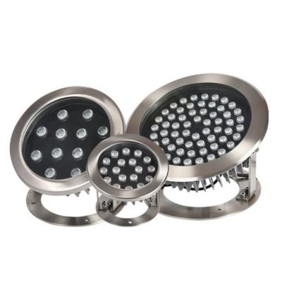 12W 18W 24W Stainless steel fountain fish pond spotlights