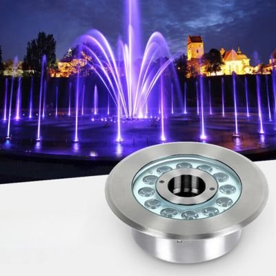 304 Stainless steel colorful underwater fish pond landscape spotlights