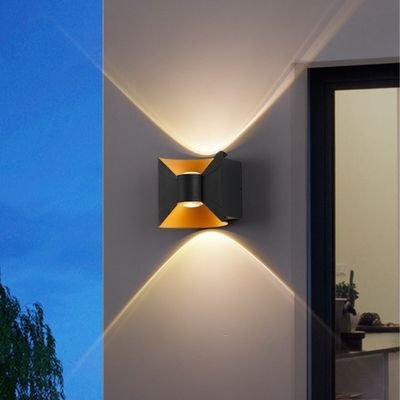 Black and white minimalist up down wall lamp