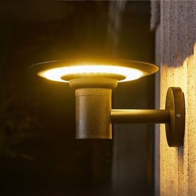 Circular patio wall lights