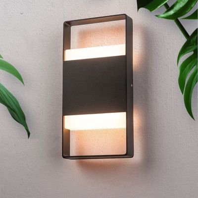 Creative rectangular up and down outdoor sconce