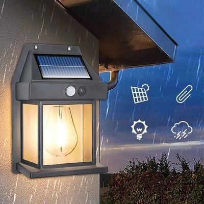 Outdoor solar tungsten induction wall light