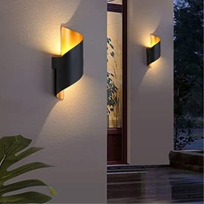 Simple spiral porch up and down wall light