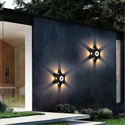 Six-point star creative wall lamp