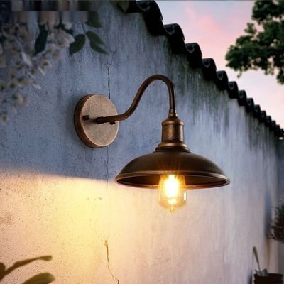 copper gooseneck wall light