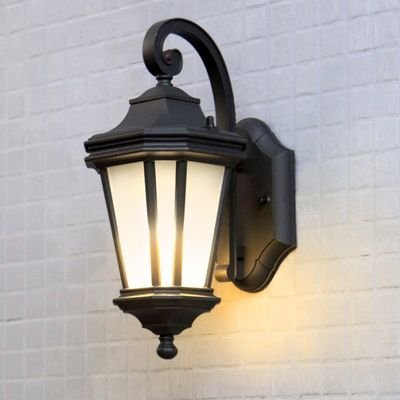 frosted outdoor wall light