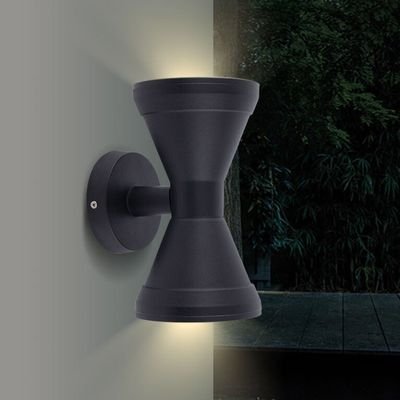 hourglass modeling up and down outdoor sconce