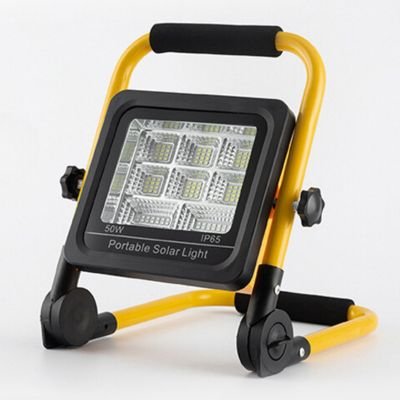 rechargeable led flood light 50w with solar panel backup