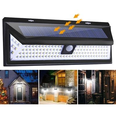 3 modes 118 LEDs solar sensor wall light