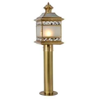 All-copper solar lawn pole light