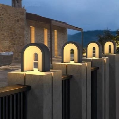 Arch solar post light