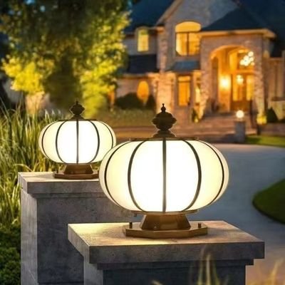Chinese lanterns solar post light