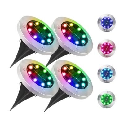 Colorful stainless steel solar in ground path lights