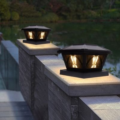 Filament solar post light