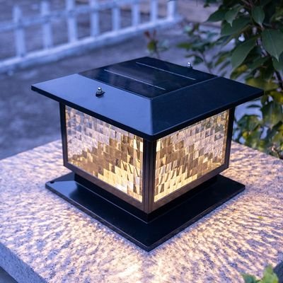 Mark glass solar post light
