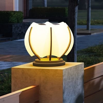 Petal solar post lamp