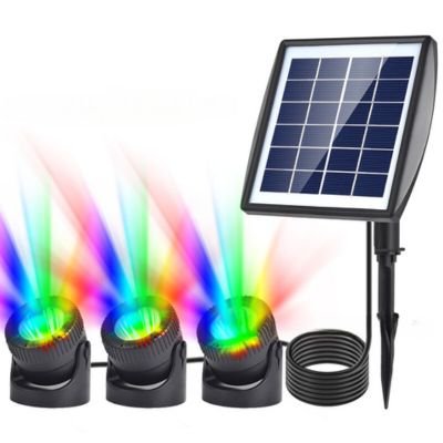RGB solar submersible pond light