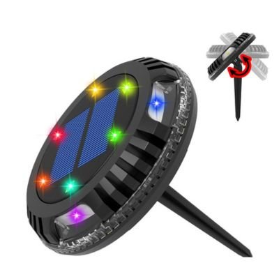 Rotatable landscape garden solar stake lights