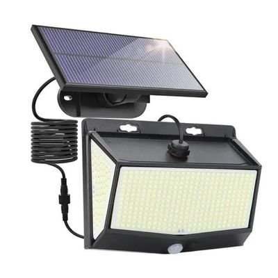 Split solar four-sided luminescent wall light