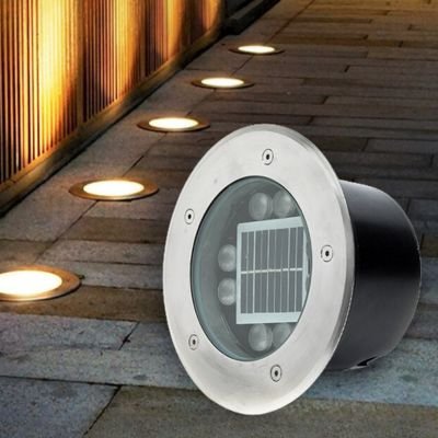 Stainless steel solar recessed underground light