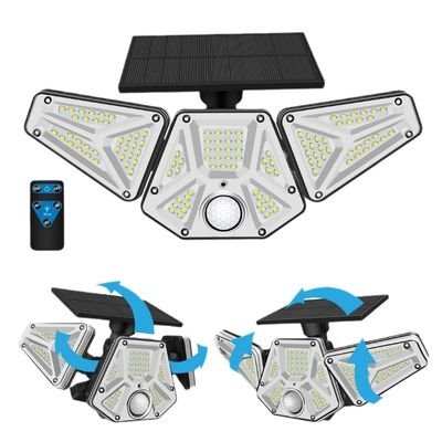 Three head high Angle solar wall lamp